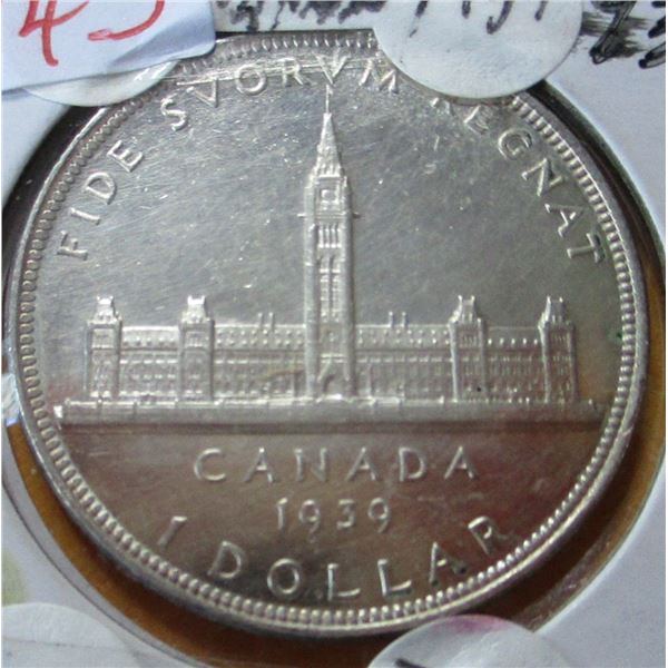 1939 KING GEORGE VI SILVER DOLLAR