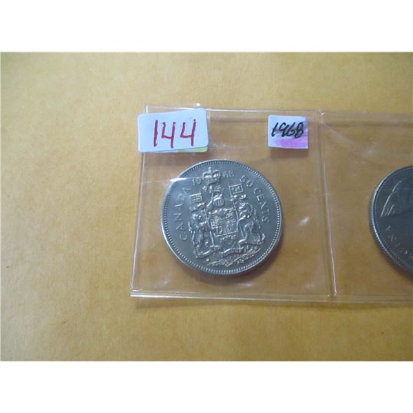 1968 - 1972 LAST OF CANADA HALF DOLLARS