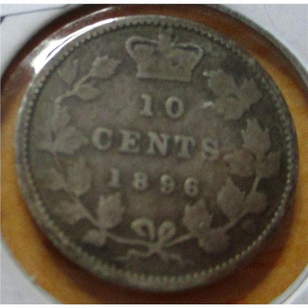 1896 VG VICTORIAN SILVER DIME