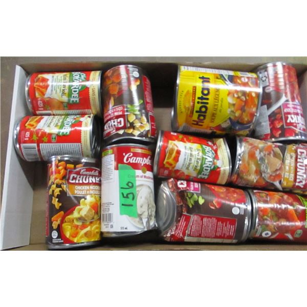 FREIGHT DAMAGE (AS IS):  FLAT C/W SOUP & CHEF BOYARDEE - 11 CANS