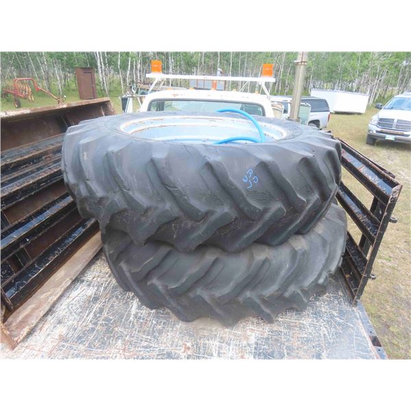 *OFFSITE WOODLANDS*   (2) 18.4-38 Trailer Tires and Rim