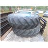 Image 1 : *OFFSITE WOODLANDS*   (2) 18.4-38 Trailer Tires and Rim