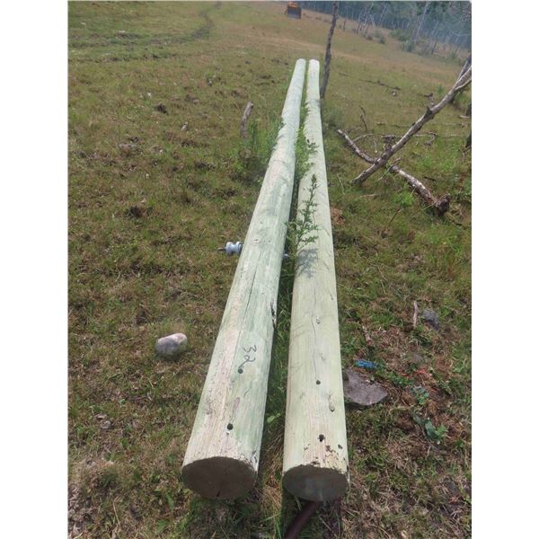 *OFFSITE WOODLANDS*   2 Treated Hydro Poles 36ft High x 