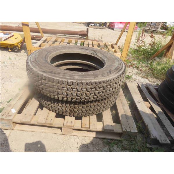 (2) 22-5 Truck Tires 