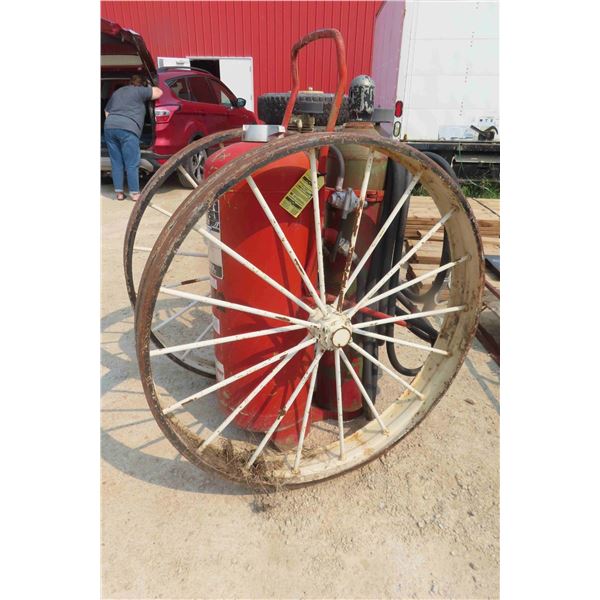 Old School Fire Extinguisher or Steel Wheels 