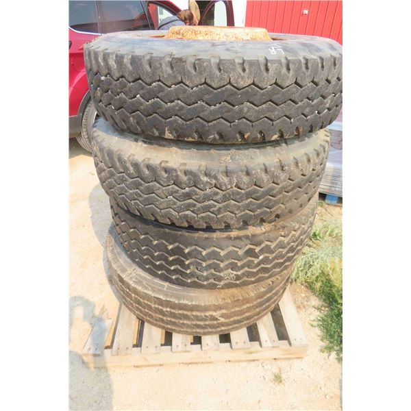 4 Tires 315/80R 22.5 & Rims 