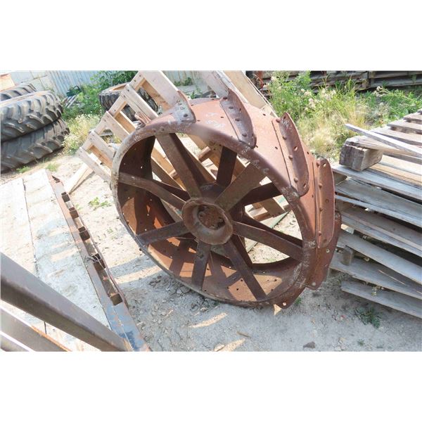 2 Steel Tractor Wheels 41'' Diam. 