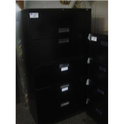 Black 5 Dr Lateral File Cabinet