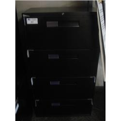 Black 4 Dr Lateral File Cabinet