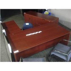 Mohagany L Shaped Executive Desk