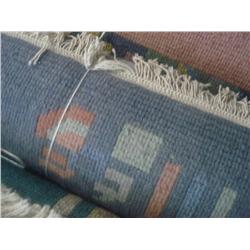 9'x6' Blue Nepal Wool Rug