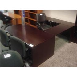 Mohogany U Shaped Executive Suite
