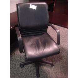 Black Leather Tilter Chair