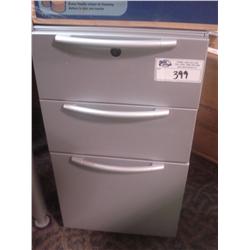 3 Grey File Pedestals