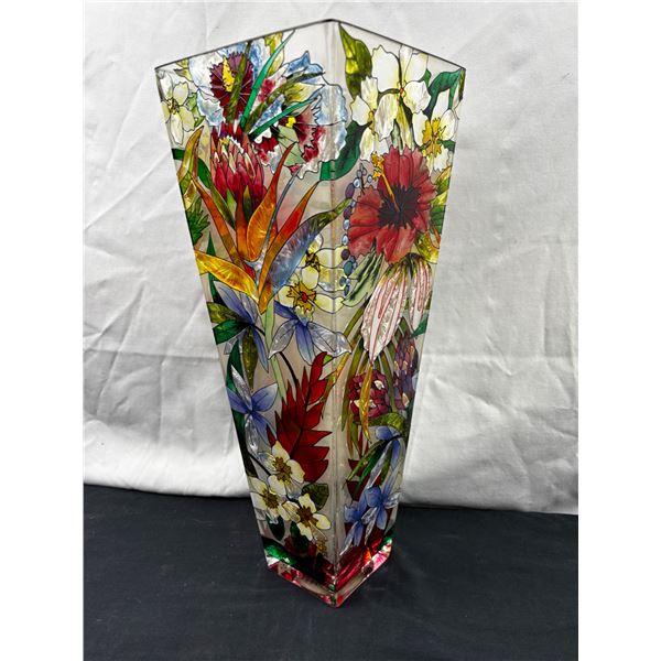 Amia Hand Painted Glass Vase