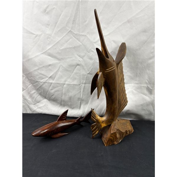 Carved Wooden Marine Animals