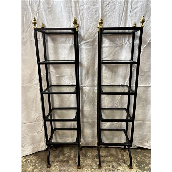 Two Glass Shelving Units