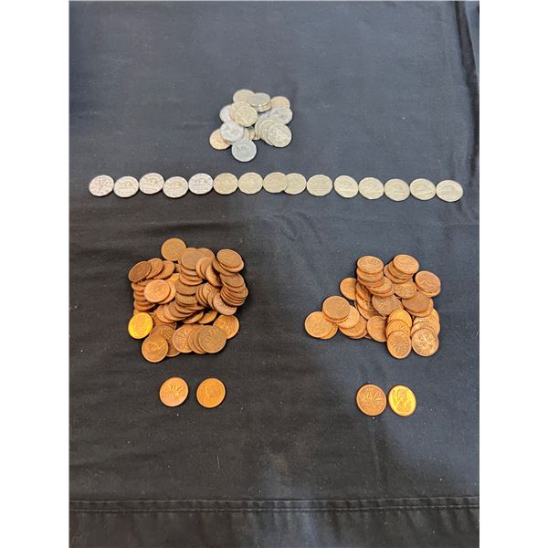 Canadian Nickels & Pennies