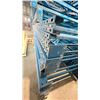 Image 2 : BLUE PALLET RACKING UPRIGHTS (6 PCS).- APPROX. 22'H X 44"W WITH 6" X 5" X 1/4" BASES