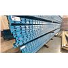 Image 3 : BLUE PALLET RACKING UPRIGHTS (6 PCS).- APPROX. 22'H X 44"W WITH 6" X 5" X 1/4" BASES