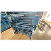 Image 4 : BLUE PALLET RACKING UPRIGHTS (6 PCS).- APPROX. 22'H X 44"W WITH 6" X 5" X 1/4" BASES