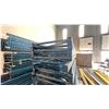 Image 2 : BLUE PALLET RACKING UPRIGHTS (6 PCS) - APPROX. 20'H X 42"W WITH 3" X 7 1/4" X 3/8" BASES
