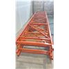 Image 1 : ORANGE PALLET RACKING UPRIGHTS (6 PCS) - APPROX. 18'H X 42"W WITH 4 1/2" X 4" X 3/8" BASES