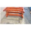 Image 2 : ORANGE PALLET RACKING UPRIGHTS (6 PCS) - APPROX. 18'H X 42"W WITH 4 1/2" X 4" X 3/8" BASES