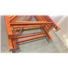 Image 3 : ORANGE PALLET RACKING UPRIGHTS (6 PCS) - APPROX. 18'H X 42"W WITH 4 1/2" X 4" X 3/8" BASES