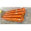 Image 1 : ORANGE PALLET RACKING 8' X 3" SIDE RAILS (47 PCS.)