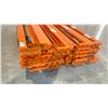 Image 2 : ORANGE PALLET RACKING 8' X 3" SIDE RAILS (47 PCS.)