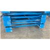 Image 2 : BLUE PALLET RACKING UPRIGHTS (5 PCS) - APPROX. 22'H X 44"W WITH 6" X 5" X 1/4" BASES