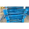 Image 2 : BLUE PALLET RACKING UPRIGHTS (6 PCS) - APPROX. 22'H X 44"W WITH 6" X 5" X 1/4" BASES