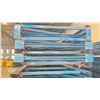 Image 2 : BLUE PALLET RACKING UPRIGHTS (7 PCS) - APPROX. 20'H X 42"W WITH 4 1/2" X 4 1/4"