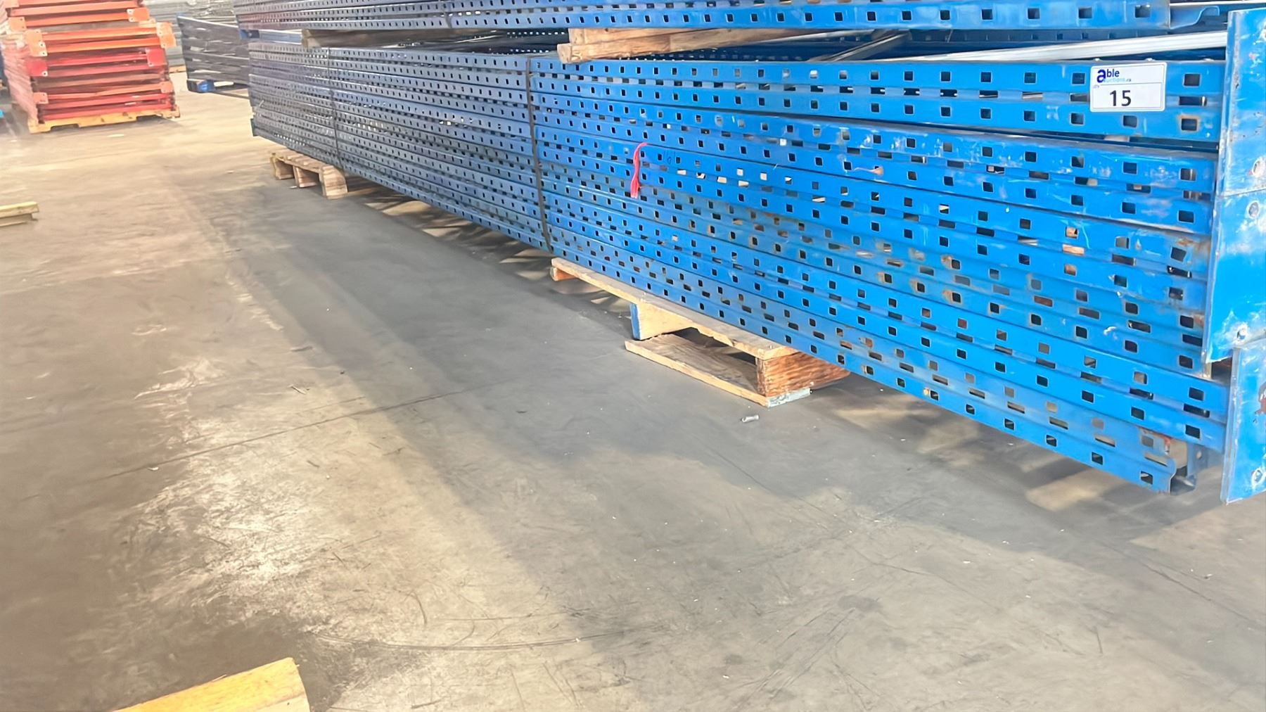 Blue Bulk Racking BLUE PALLET RACKING UPRIGHTS (6 PCS) - APPROX. 20FT WITH 7 1/4