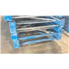 Image 2 : BLUE PALLET RACKING UPRIGHTS (6 PCS) - APPROX. 20'H X 42"W WITH 7 1/4" X 4" X 3?8"