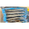 Image 2 : BLUE PALLET RACKING UPRIGHTS (7 PCS) - APPROX. 20'H X 42"W WITH 7 1/4" X 4" X 3/8"