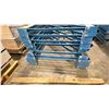 Image 2 : BLUE PALLET RACKING UPRIGHTS (1) 24'H X 42"W & (5) 22'H X 44"W WITH 6" X 5" X 1/4"