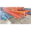 Image 2 : ORANGE PALLET RACKING UPRIGHTS (6) 20'H X 42"W & (2) 21'H X 42"W WITH ASSORTED SIZE BASES