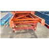 Image 3 : ORANGE PALLET RACKING UPRIGHTS (6) 20'H X 42"W & (2) 21'H X 42"W WITH ASSORTED SIZE BASES