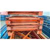 Image 2 : ORANGE PALLET RACKING UPRIGHTS (6 PCS) - APPROX. 18'H X 42"W W/ 4 1/2" X 4"