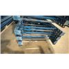 Image 2 : BLUE PALLET RACKING UPRIGHTS (6 PCS.) - APPROX. 21'H X 42"W WITH 4" X 3 1/2" X 1/8" BASES