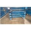 Image 2 : BLUE PALLET RACKING UPRIGHTS (6 PCS.) - APPROX. 21'H X 42"W WITH 4" X 3 1/2" X 1/8" BASES