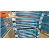 Image 2 : BLUE PALLET RACKING UPRIGHTS (6 PCS.) - APPROX. 21'H X 42"W WITH 4" X 3 1/2" X 1/8" BASES