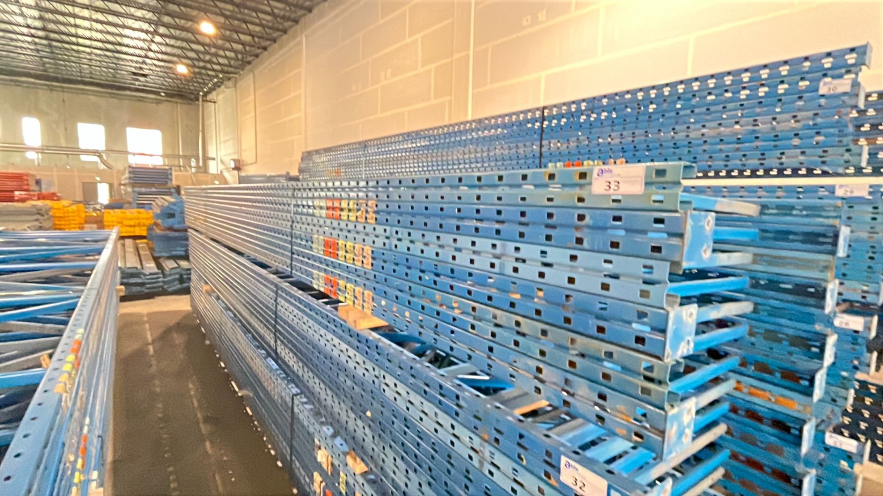 Blue Upright Racking BLUE PALLET RACKING UPRIGHTS (6 PCS.) - APPROX. 21'H X 42