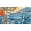 Image 2 : BLUE PALLET RACKING UPRIGHTS (6 PCS.) - APPROX. 21'H X 42"W WITH 4" X 3 1/2" X 1/8" BASES