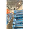 Image 3 : BLUE PALLET RACKING UPRIGHTS (6 PCS.) - APPROX. 21'H X 42"W WITH 4" X 3 1/2" X 1/8" BASES