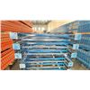Image 2 : BLUE PALLET RACKING UPRIGHTS (6 PCS.) - APPROX. 21'H X 42"W WITH 4" X 3 1/2" X 1/8" BASES