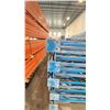 Image 3 : BLUE PALLET RACKING UPRIGHTS (6 PCS.) - APPROX. 21'H X 42"W WITH 4" X 3 1/2" X 1/8" BASES