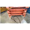 Image 2 : ORANGE PALLET RACKING UPRIGHTS (6 PCS.) - APPROX. 22'H X 42"W WITH 4 1/2" X 4"